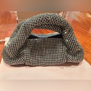 Stuart Weitzman Elegant Crystal-Embellished Evening Bag